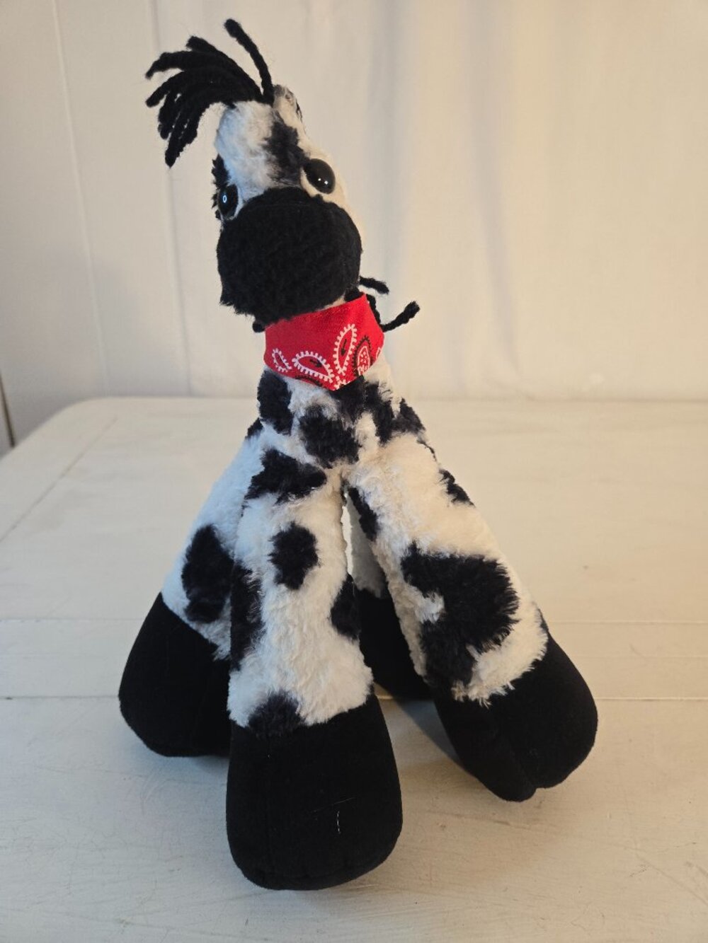 Bestever Funny Feet Zebra Bandanna Plush Stuffed Animal Toy 12" Long Legs